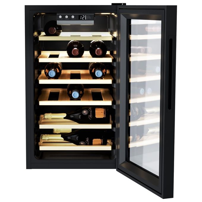 Candy CWCEL 210 DiVino Cantinetta Vino 21 Bottiglie Classe energetica G 7 ripiani cromati 70 cm Nero