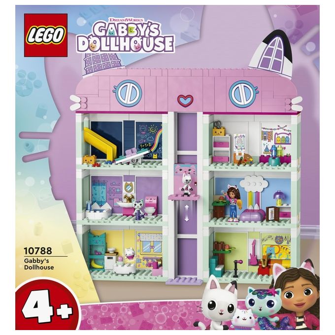 LEGO 10788 La Casa delle Bambole di Gabby, Casa Giocattolo a 4 Piani e 8 Stanze con i Personaggi di Gabby, Regalo Bambini 4+
