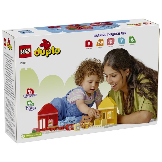 LEGO DUPLO 10414 Attivita' Quotidiane: Mangiare e Andare a Letto, Giochi per Bambini da 1.5 Anni in su con 4 Animali Giocattolo