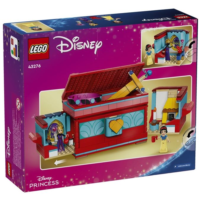 LEGO Disney Portagioie di Biancaneve Giocattolo Principesse da Costruire Giochi per Bambine e Bambini da 6 Anni con Mini Bamboline Accessori e un Braccialetto Personalizzabile Idea Regalo 43276