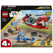 LEGO Star Wars 75384 The Crimson Firehawk, Starter Set con Astronave Giocattolo, Speeder Bike e 3 Personaggi, Regalo Bambini 4+