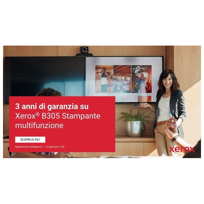 Xerox B305 Stampante Laser Multifunzione Monocromatica A4 600 x 600 dpi per Efficienza e Qualita' nell'Ufficio