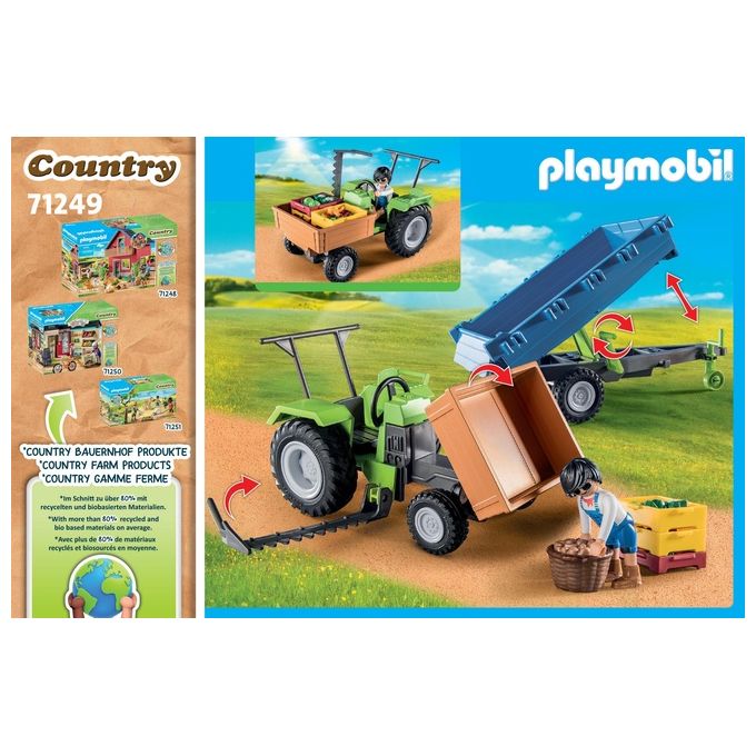 Playmobil Country Trattore con Rimorchio
