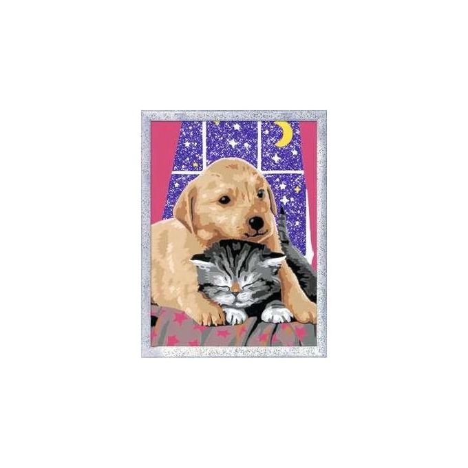 Ravensburger Gioco Creativo Creart Amici Pelosi con Glitter