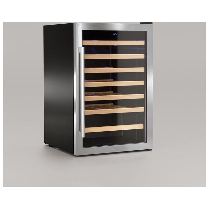Les Petits Champs CAVC48 Cantinetta Vino a libera installazione 48 bottiglie Classe energetica G con Compressore una zona 4-18C 83,4 cm Acciaio