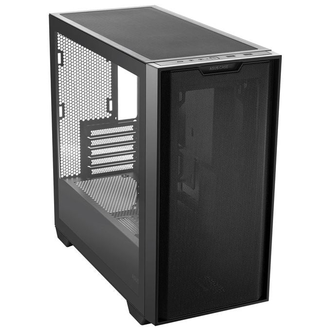 ASUS A21 Case micro-ATX, Radiatori fino a 360 mm, Schede Grafiche fino a 380 mm, Raffreddamento efficace, Cable Management, Chassis Nero
