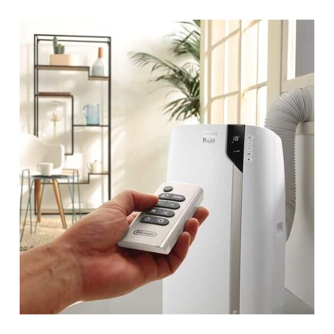 De Longhi PAC EX93 Condizionatore Portatile 8900 Btu-h Climatizzatore Classe A Funzione Deumidificatore Pinguino Extreme