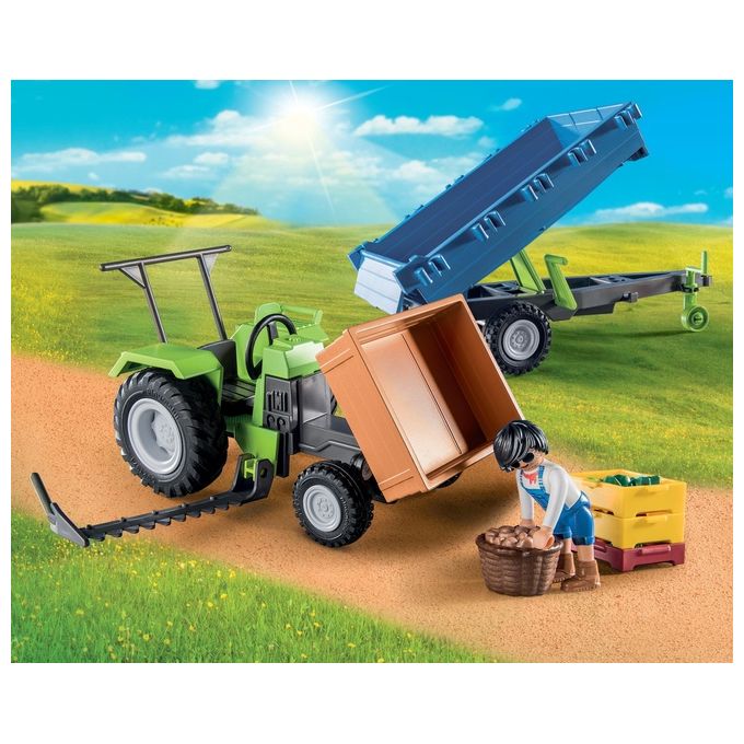 Playmobil Country Trattore con Rimorchio