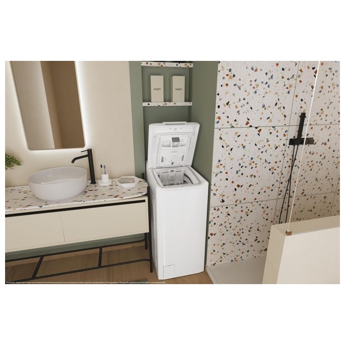 [ComeNuovo] Candy TCA273D2-S Lavatrice Carica dall'Alto 7 Kg Classe D Centrifuga 1200 giri Profondita' 60 cm Wi-Fi colore Bianco