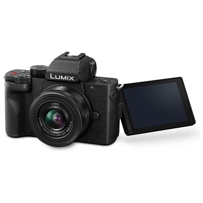Panasonic Lumix DC-G100DKEGK Fotocamera Mirrorless Micro Quattro Terzi con Obiettivo Lumix G Vario 12-32mm F3.5-5.6 20.3MP 4K 30p e FHD 60 Video Nero