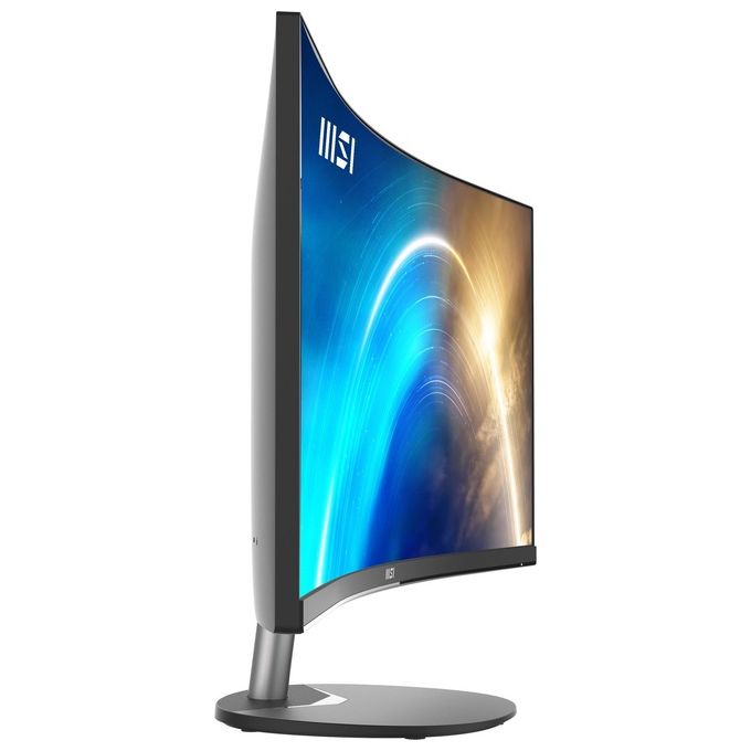MSI PRO MP341CQ Monitor Curvo 34'' UWQHD (3440 x 1440), Pannello 21:9, 100 Hz, 1 ms (MPRT), Anti-Flicker, Less Blue Light, Speaker integrati, 2x HDMI 2.0b, 1x DP, VESA 100x100, Nero