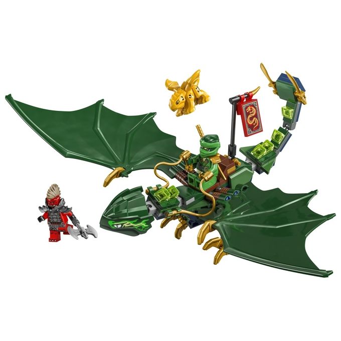 LEGO NINJAGO Drago della Foresta Verde di Lloyd - Figura Giocattolo Snodabile da Costruire Set con 2 Minifigure Armi e Cucciolo Dorato Giochi per Bambini e Bambine da 6 Anni Idea Regalo 71829
