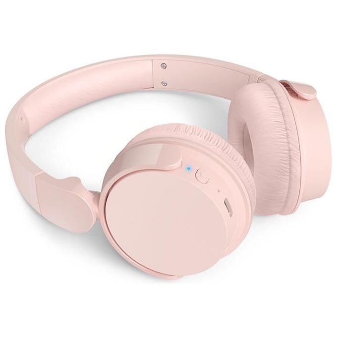 Philips TAH4209PK Cuffie On-Ear wireless bluetooth leggere con isolamento acustico passivo - 55 ore di riproduzione suono naturale chiamate chiare bassi dinamici 2 ore di carica USB-C- Rosa