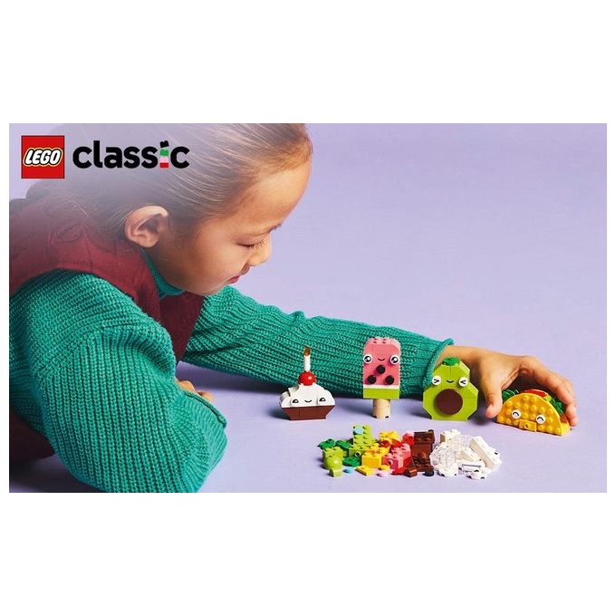 LEGO Classic Alimenti Creativi Piccolo Set di Giochi di Fantasia per Bambini e Bambine da 4 Anni in su con Cibo Giocattolo in Plastica da Costruire e Ricostruire in Altre Forme Idea Regalo 11039