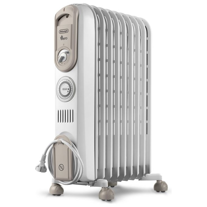 DeLonghi Serie Vento V550918T.WB Interno Bianco 1800W Riscaldatore Ambiente Elettrico a Olio