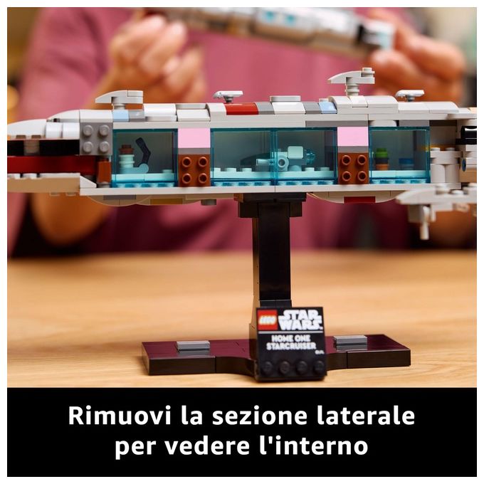 LEGO Star Wars 75405 - Home One Starcruiser, Set da Costruzione con Sala Comando, Hangar e Minifigure, Eta' 10+