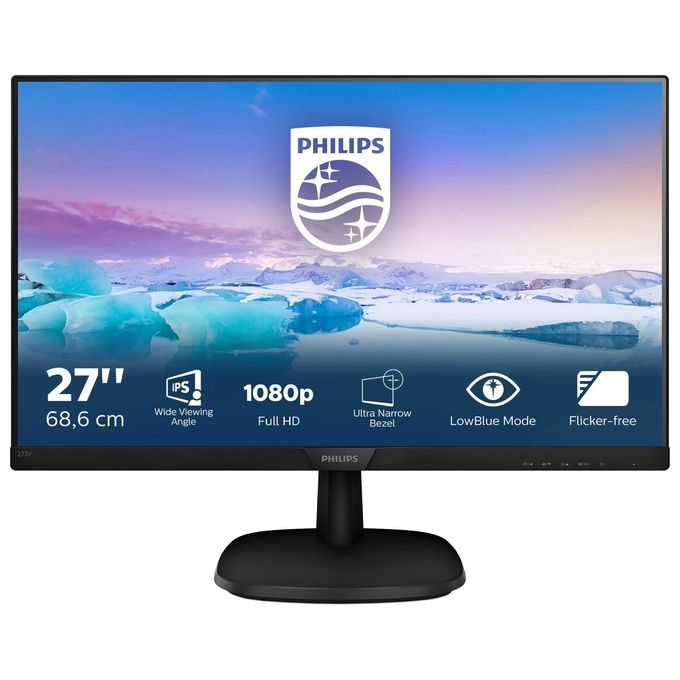 Philips Monitor 27'' LED IPS 273V7QDSB - 00 1920x1080 Full HD Tempo di Risposta 4 ms