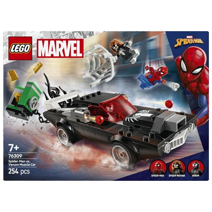 LEGO Set Spider-Man Contro Muscle Car di Venom 76309 Marvel Super Heroes per Avventure Costruibili Emotive