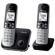 Panasonic KX-TG6852JTB Coppia Cordless DECT Display 1.8'' Blocco Chiamate ID Vivavoce Nero