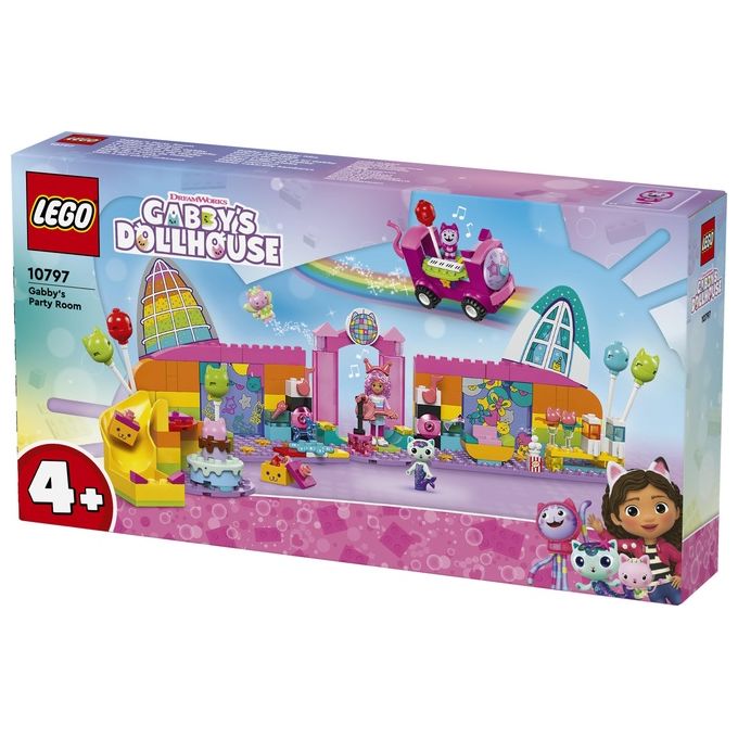 LEGO 10797 La Stanza della Festa di Gabby Set di Costruzione con 4 Personaggi e 252 Pezzi colore Multicolore