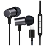 Link Auricolari con Microfono con Controllo del Volume Connettore Usb-C Nero