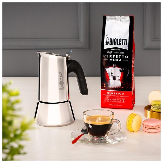 Bialetti New Venus Caffettiera in Acciaio Inox Adatta all'Induzione Argento