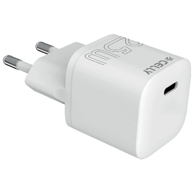 Celly Caricatore UltraCompact TC 1 Usb-C 25W Bianco