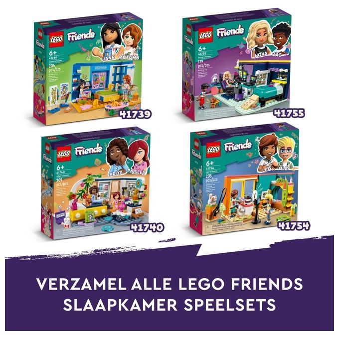 LEGO Friends 41754 La Cameretta di Leo, Set Camera da Letto a Tema Cucina e Video Making, Giochi per Bambini 6+ da Collezione