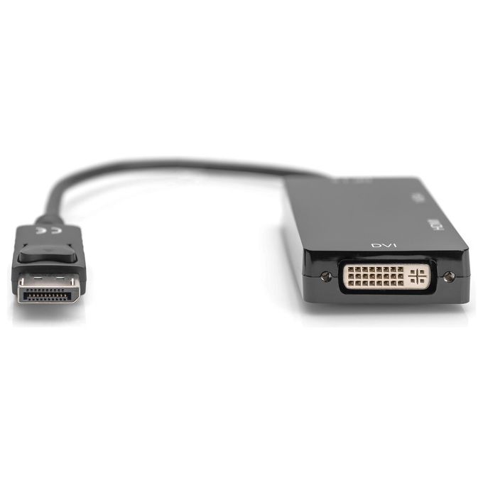 Digitus Adattatore Video 3 in 1 Connettore Dp Maschio a Hdmi + Dvi + Vga