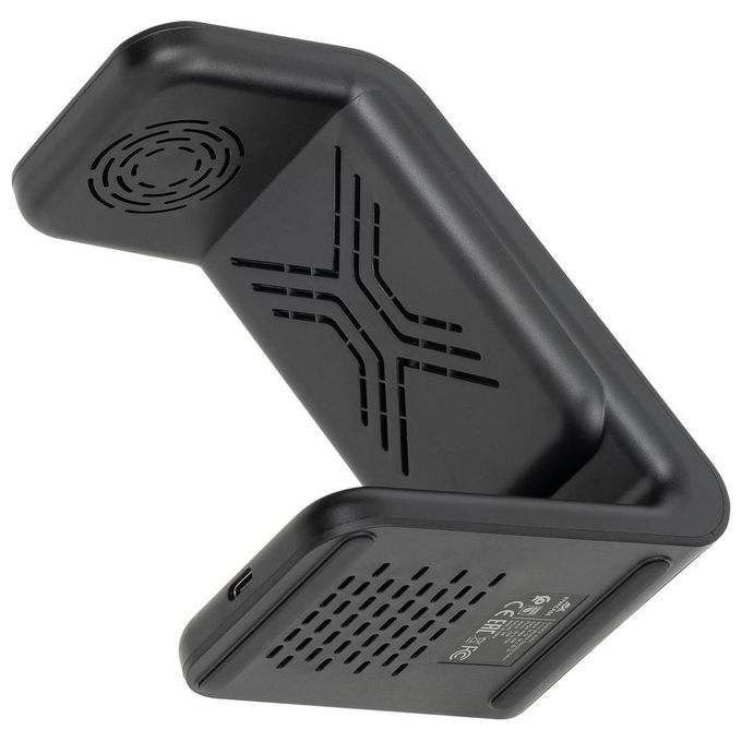 Rivacase VA4917 Caricabatterie Wireless Qi 15W con Batteria Esterna con Funzione di Ricarica Rapida Qc-Pd 5000 Mah