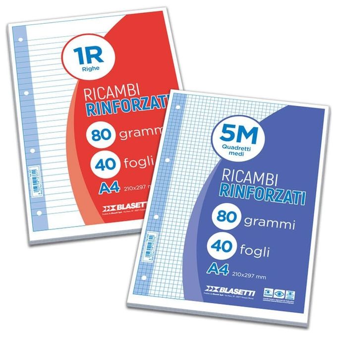 Blasetti Ricambi A4 Righe 4f 40 Fogli