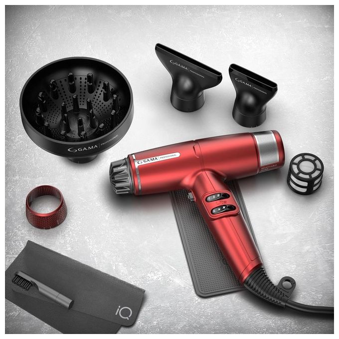 Ga.Ma PH6030 Asciugacapelli Professionale iQ Lite Perfetto 1600W Rosso
