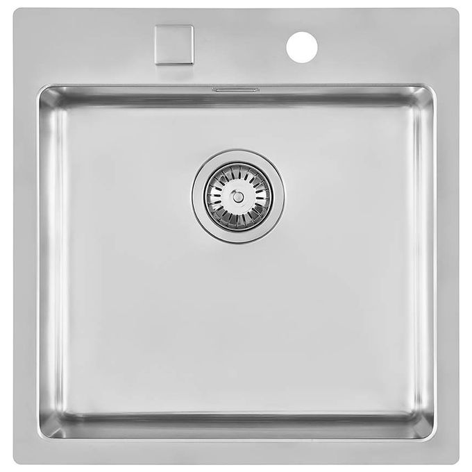 Foster 2264 050 KE Lavello Acciaio Inox Spazzolato da Incasso Filotop Piletta Automatica 1 Vasca 51x52cm