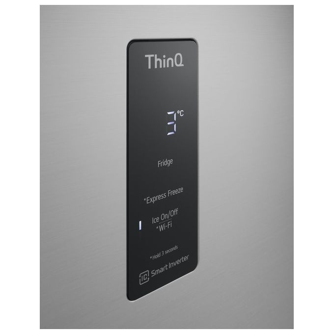 LG GTBV44PYBK - Frigorifero Doppia Porta 438 L, Total No Frost, (178 × 70 × 73 cm), Inox