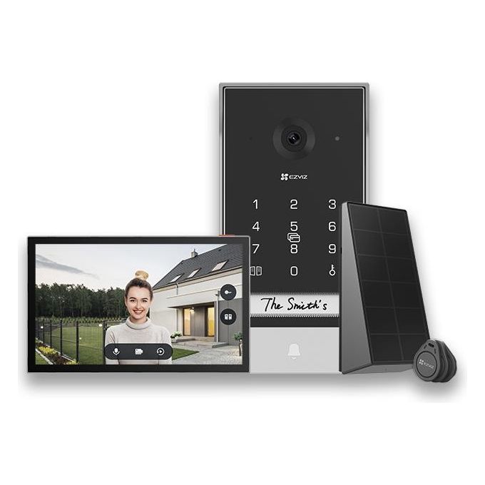 Ezviz EP7 Videocitofono alimentato a energia solare smart Wi-Fi 2K con schermo touch da 7″