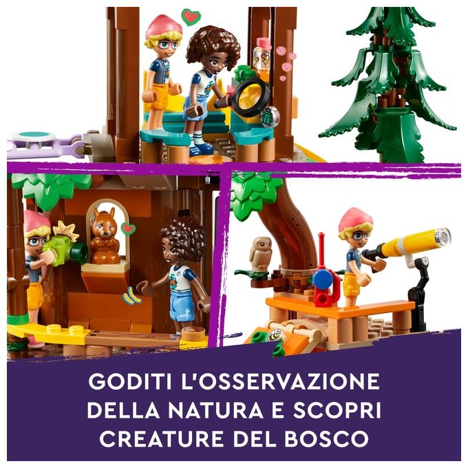 LEGO Friends La Casa sull'Albero al Campo Avventure Gioco Educativo per Bambine e Bambini da 8 Anni con Casa da Costruire 5 Mini Bamboline e 5 Animali Giocattolo Idea Regalo di Compleanno 42631