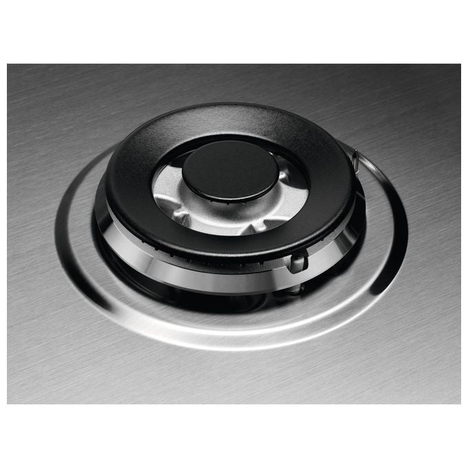 Electrolux KGU64361Z Piano cottura a gas Ultraflat 4 fuochi 1 bruciatore Wok multicorona Griglie in ghisa 60 cm Inox Antimpronta