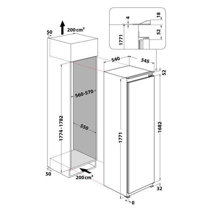 Hotpoint BF 1801 E F1 Congelatore Verticale Capacita' 209 Litri Classe Energetica F Freezeing Care 177,1 cm Bianco
