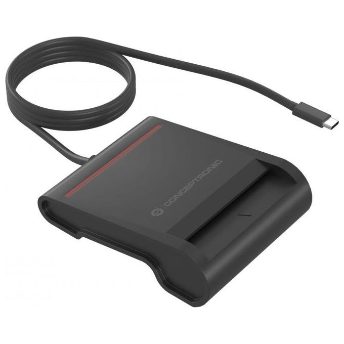 Conceptronic SCR01BC Lettore di Smart Card Interno USB USB tipo-C Nero
