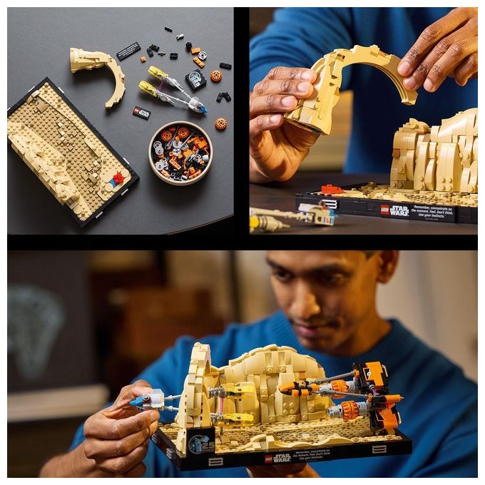 LEGO Star Wars Diorama Gara dei Sgusci su Mos Espa di Anakin Skywalker, Kit Modellismo per Adulti dal Film La Minaccia Fantasma, Gadget da Collezione