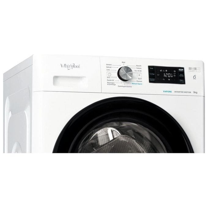 Whirlpool FFB 9479 BV IT Lavatrice a carica frontale 9 Kg 1400 giri Classe A 63 cm Inverter Vapore Tecnologia 6° Senso colore Bianco