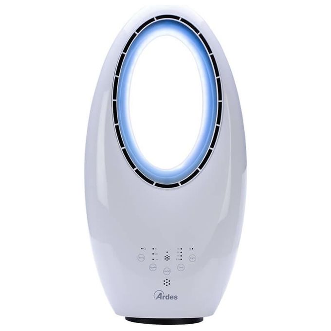 Ardes Ventilatore Ciclonico H60 Muna Bladeless Touch Led Bianco per un Comfort Ideale in Ogni Ambiente Domestico e Ufficio