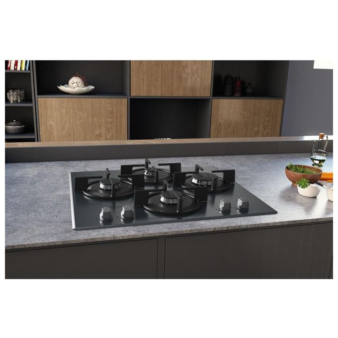 Hotpoint HAGD 61S-SL Piano Cottura a Gas 4 Zone 60 cm Argento