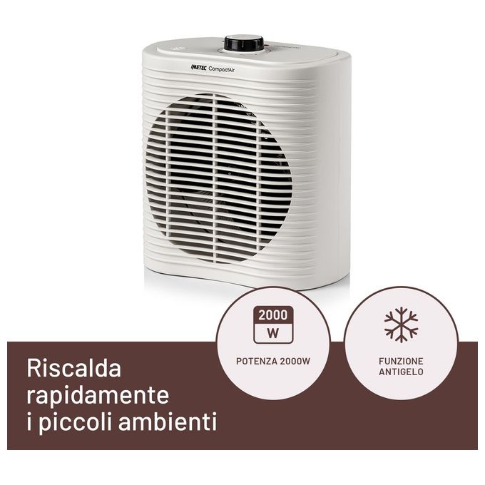 Imetec Compact Air Interno Bianco 2000W Riscaldatore Ambiente