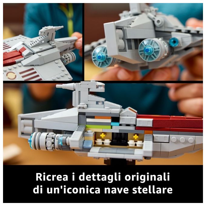 LEGO Star Wars 75404 Nave d'Assalto Classe Acclamator, Modellino da Costruire di Astronave da Collezione con Supporto, Idea Regalo di Compleanno per Adulti, Uomo, Donna e Fan dell'Attacco dei Cloni