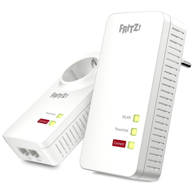 FRITZ! 20002819 Powerline 1260E Kit Adattatore Powerline 1200 Mbit-s Wi-Fi AC+N 1266 Mbit-s MIMO 2x2 Mesh Access Point colore Bianco