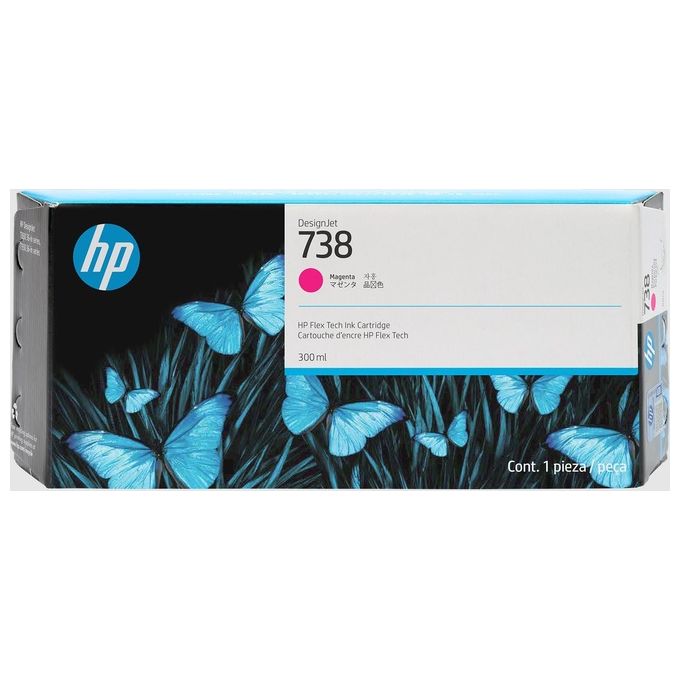 HP Cartuccia d'Inchiostro DesignJet 738 Magenta 300ml