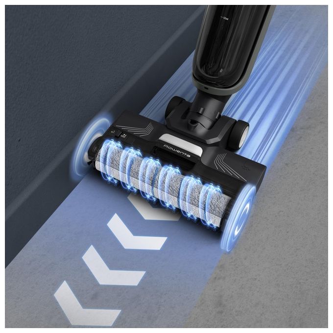 Rowenta X-Clean 4 GZ5035 Scopa Elettrica Lavapavimenti Pulitore a Vapore Aspira e Lava Potenza 200 Watt colore Grigio