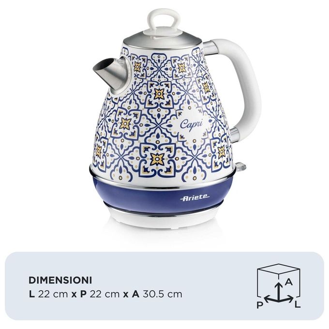 Ariete 2869 Bollitore Capri Bollitore Elettrico 17L Infusi the tisane Base cordless Autospegnimento