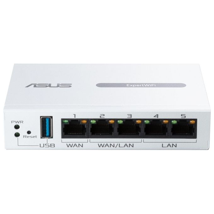 ASUS ExpertWiFi EBG15 Router VPN Gigabit a 5 porte Multi-WAN Bilanciamento del carico VLAN AiMesh AiProtection Pro Bianco